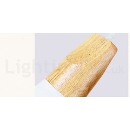 Lampada a sospensione moderna in legno con 1 luce e 3 luci e paralume in tessuto