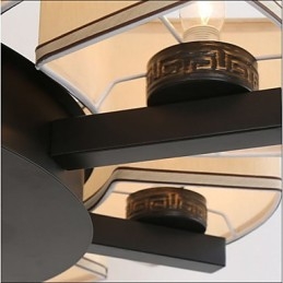 Lampadario in stile cinese in ferro e rame, imitazione lampade ad aria