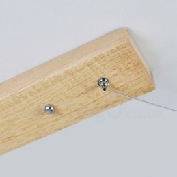 Lampada a sospensione lunga moderna in legno