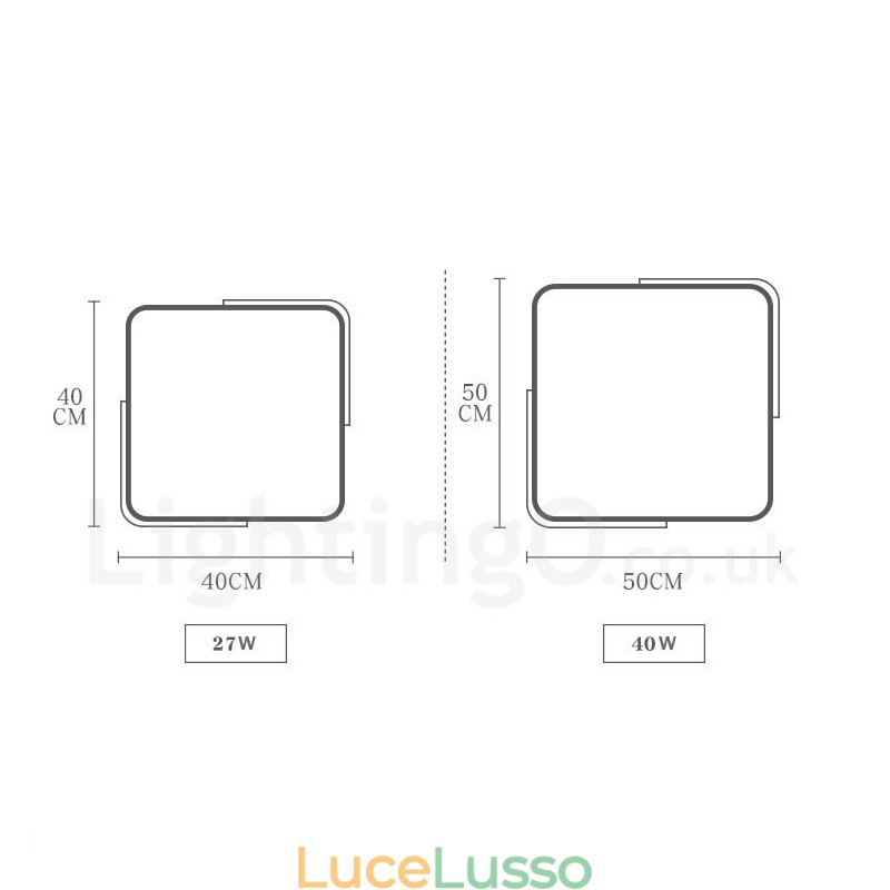 Lampada da soffitto in legno quadrato multicolore ultra sottile dimmerabile con paralume in acrilico Lampada da soffitto in stile nordico