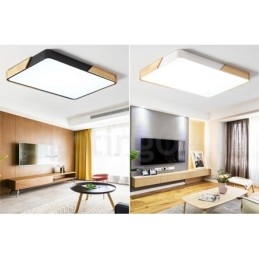 Lampada da soffitto rettangolare in legno multicolore ultra sottile dimmerabile con paralume in acrilico Lampada da soffitto in stile nordico