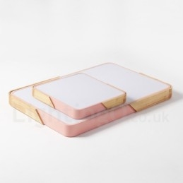 Lampada da soffitto rettangolare in legno multicolore ultra sottile dimmerabile con paralume in acrilico Lampada da soffitto in stile nordico