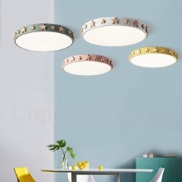 Lampada da soffitto circolare in legno multicolore ultra sottile dimmerabile con paralume in acrilico Lampada da soffitto in stile nordico