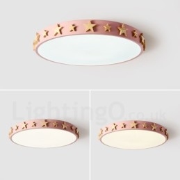 Lampada da soffitto circolare in legno multicolore ultra sottile dimmerabile con paralume in acrilico Lampada da soffitto in stile nordico