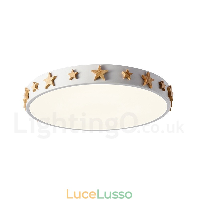 Lampada da soffitto circolare in legno multicolore ultra sottile dimmerabile con paralume in acrilico Lampada da soffitto in stile nordico