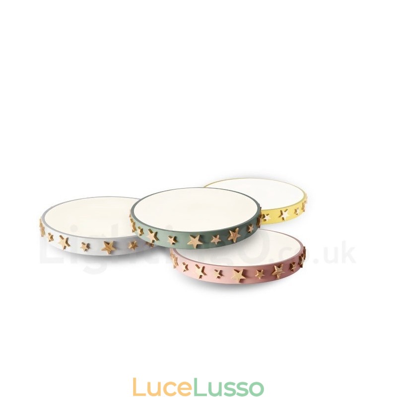 Lampada da soffitto circolare in legno multicolore ultra sottile dimmerabile con paralume in acrilico Lampada da soffitto in stile nordico