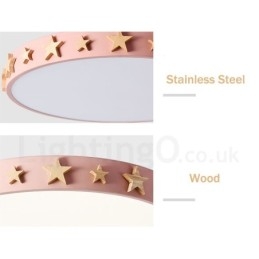 Lampada da soffitto circolare in legno multicolore ultra sottile dimmerabile con paralume in acrilico Lampada da soffitto in stile nordico
