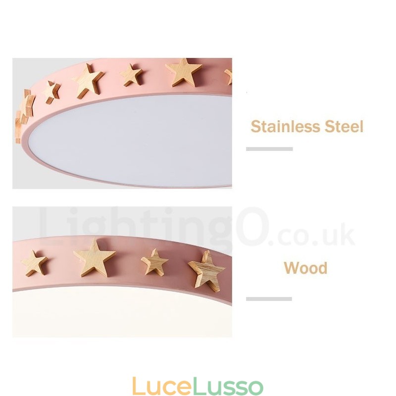 Lampada da soffitto circolare in legno multicolore ultra sottile dimmerabile con paralume in acrilico Lampada da soffitto in stile nordico