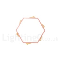 Lampada da soffitto esagonale in legno multicolore dimmerabile con paralume in acrilico Lampada da soffitto in stile nordico