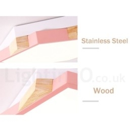 Lampada da soffitto esagonale in legno multicolore dimmerabile con paralume in acrilico Lampada da soffitto in stile nordico