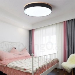 Lampada da soffitto circolare in legno multicolore dimmerabile con paralume in acrilico Lampada da soffitto in stile nordico