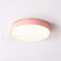 Lampada da soffitto circolare in legno multicolore dimmerabile con paralume in acrilico Lampada da soffitto in stile nordico