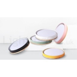 Lampada da soffitto circolare in legno multicolore dimmerabile con paralume in acrilico Lampada da soffitto in stile nordico