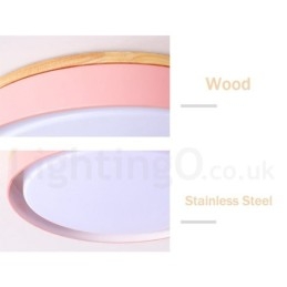 Lampada da soffitto circolare in legno multicolore dimmerabile con paralume in acrilico Lampada da soffitto in stile nordico