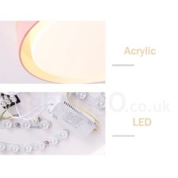 Lampada da soffitto circolare in legno multicolore dimmerabile con paralume in acrilico Lampada da soffitto in stile nordico