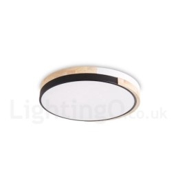 Lampada da soffitto rotonda in legno multicolore dimmerabile con paralume in acrilico Lampada da soffitto in stile nordico
