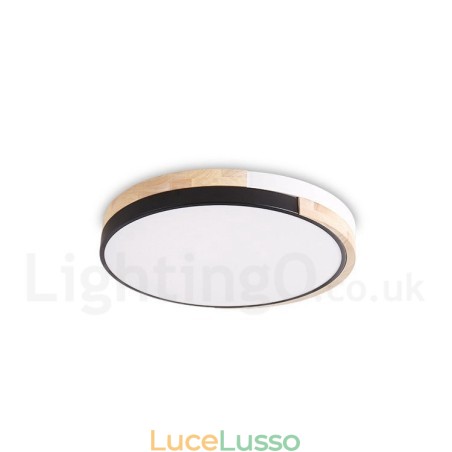 Lampada da soffitto rotonda in legno multicolore dimmerabile con paralume in acrilico Lampada da soffitto in stile nordico Lampada da soffitto rotonda in legno multicolore dimmerabile con paralume in acrilico Lampada da soffitto in stile nordico