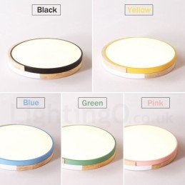 Lampada da soffitto rotonda in legno multicolore dimmerabile con paralume in acrilico Lampada da soffitto in stile nordico