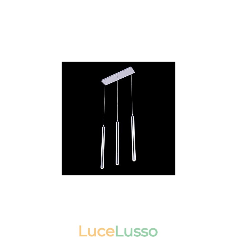 Lampadario moderno contemporaneo in metallo a 3 luci