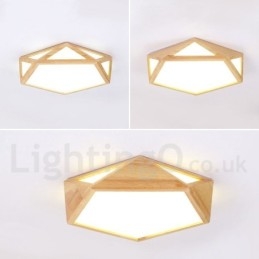 Lampada da soffitto in legno dimmerabile multi stile con paralume in acrilico Lampada da soffitto in stile nordico