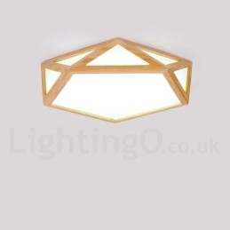Lampada da soffitto in legno dimmerabile multi stile con paralume in acrilico Lampada da soffitto in stile nordico