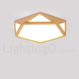 Lampada da soffitto in legno dimmerabile multi stile con paralume in acrilico Lampada da soffitto in stile nordico