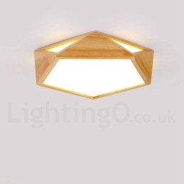 Lampada da soffitto in legno dimmerabile multi stile con paralume in acrilico Lampada da soffitto in stile nordico