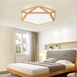 Lampada da soffitto in legno dimmerabile multi stile con paralume in acrilico Lampada da soffitto in stile nordico