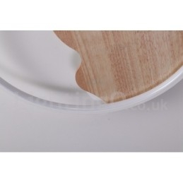 Lampada da soffitto rotonda in legno bianco dimmerabile con nuvola, lampada da soffitto ultrasottile, utilizzabile anche come applique