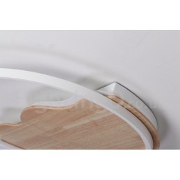 Lampada da soffitto rotonda in legno bianco dimmerabile con nuvola, lampada da soffitto ultrasottile, utilizzabile anche come applique
