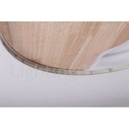 Lampada da soffitto rotonda in legno bianco dimmerabile con nuvola, lampada da soffitto ultrasottile, utilizzabile anche come applique