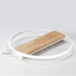 Lampada da soffitto rotonda in legno bianco dimmerabile, lampada da soffitto ultrasottile, utilizzabile anche come applique