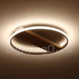 Lampada da soffitto rotonda in legno bianco dimmerabile, lampada da soffitto ultrasottile, utilizzabile anche come applique