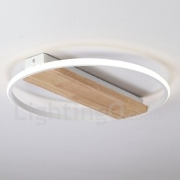 Lampada da soffitto rotonda in legno bianco dimmerabile, lampada da soffitto ultrasottile, utilizzabile anche come applique