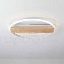Lampada da soffitto rotonda in legno bianco dimmerabile, lampada da soffitto ultrasottile, utilizzabile anche come applique