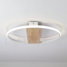 Lampada da soffitto rotonda in legno bianco dimmerabile, lampada da soffitto ultrasottile, utilizzabile anche come applique
