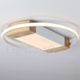 Lampada da soffitto rotonda in legno bianco dimmerabile, lampada da soffitto ultrasottile, utilizzabile anche come applique