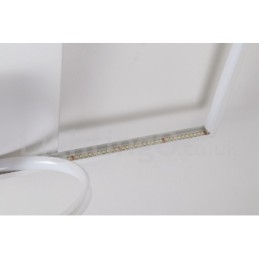 Lampada da soffitto in legno quadrata bianca dimmerabile, lampada da soffitto ultrasottile, utilizzabile anche come applique