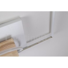 Lampada da soffitto in legno quadrata bianca dimmerabile, lampada da soffitto ultrasottile, utilizzabile anche come applique