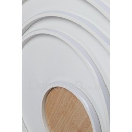 Lampada da soffitto in legno con anelli bianchi dimmerabili Lampada da soffitto ultrasottile che può essere utilizzata anche come lampada da parete