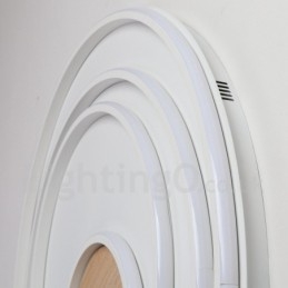 Lampada da soffitto in legno con anelli bianchi dimmerabili Lampada da soffitto ultrasottile che può essere utilizzata anche come lampada da parete