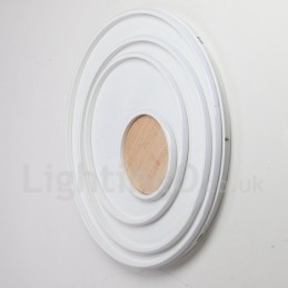 Lampada da soffitto in legno con anelli bianchi dimmerabili Lampada da soffitto ultrasottile che può essere utilizzata anche come lampada da parete