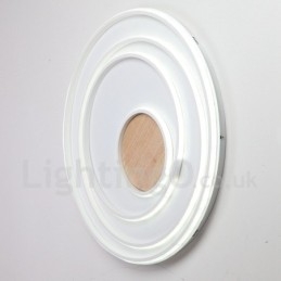 Lampada da soffitto in legno con anelli bianchi dimmerabili Lampada da soffitto ultrasottile che può essere utilizzata anche come lampada da parete