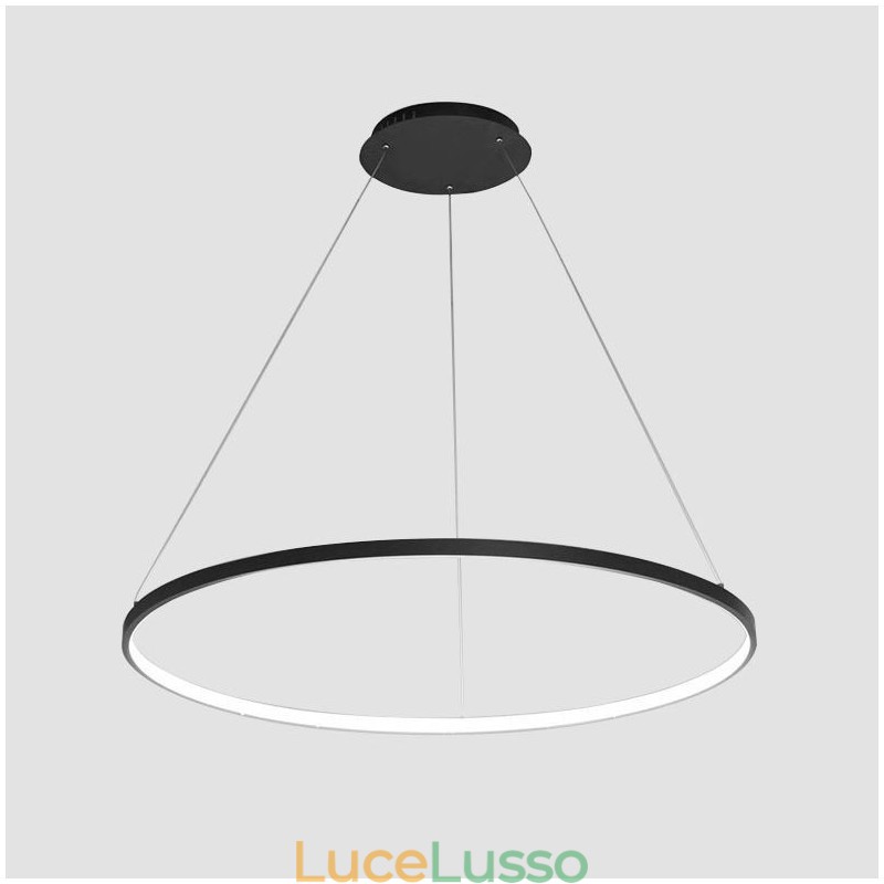 Lampada a sospensione dimmerabile da 63 W, diametro 100 cm, design moderno ad anello