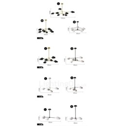 Lampadario moderno contemporaneo a tubi con paralumi in acrilico bianco e nero