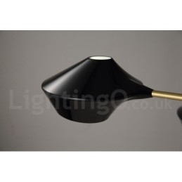 Lampadario moderno contemporaneo a tubi con paralumi in acrilico bianco e nero