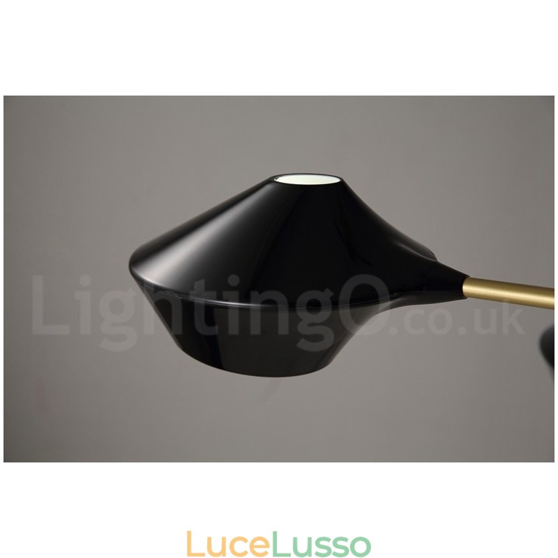 Lampadario moderno contemporaneo a tubi con paralumi in acrilico bianco e nero