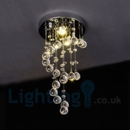 1 luce moderna K9 cristallo rotondo plafoniera a filo