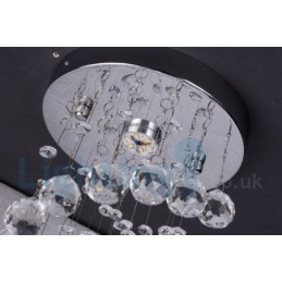 1 luce moderna K9 cristallo rotondo plafoniera a filo