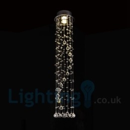 1 luce economica moderna K9 cristallo rotondo montaggio a filo soffitto luce